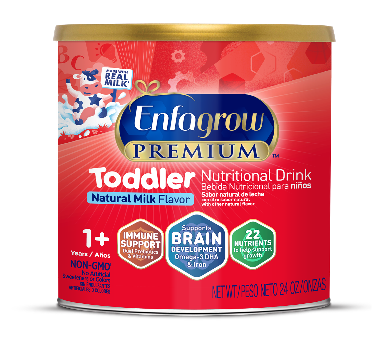 Enfagrow® PREMIUM Toddler Nutritional Drink - Natural Milk Flavor Powder - 24 oz Can