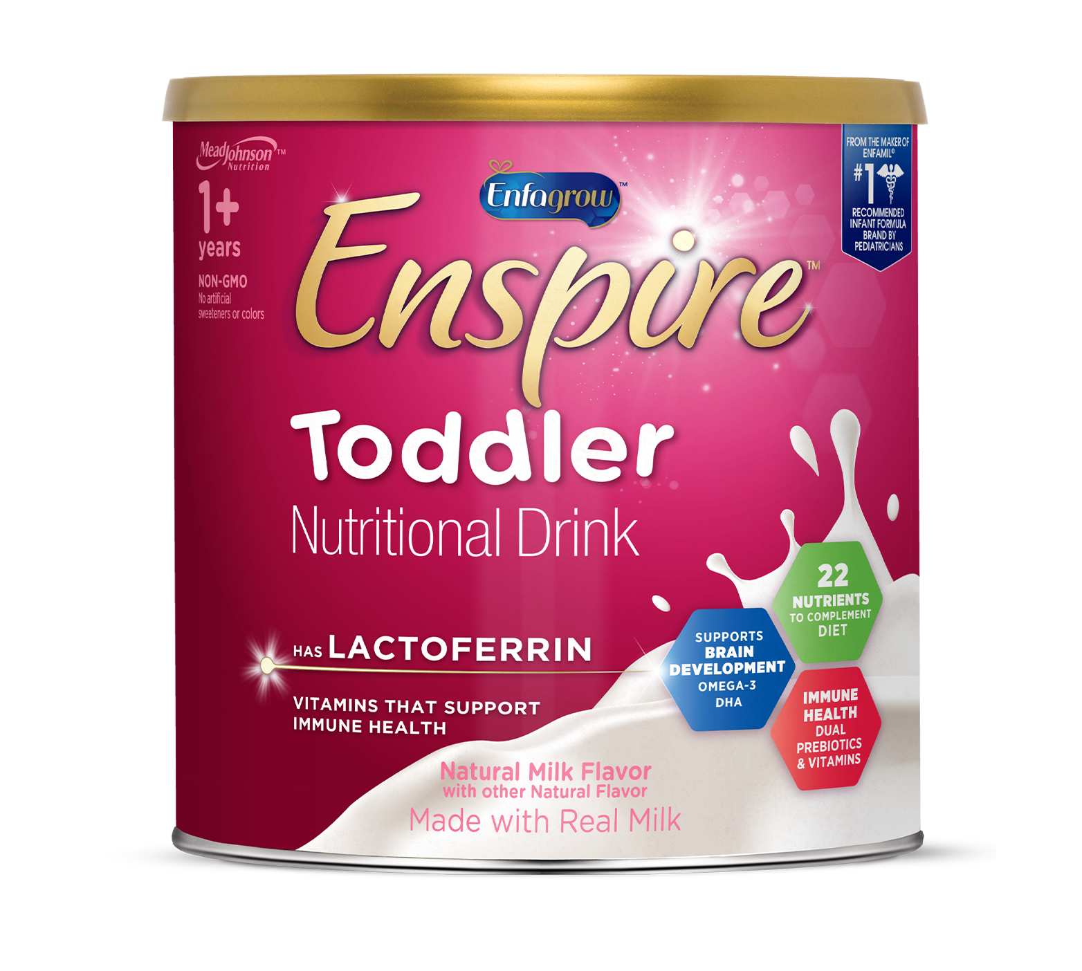 Enfagrow® Enspire® Toddler Nutritional Drink - Natural Milk Flavor Powder - 24 oz Can