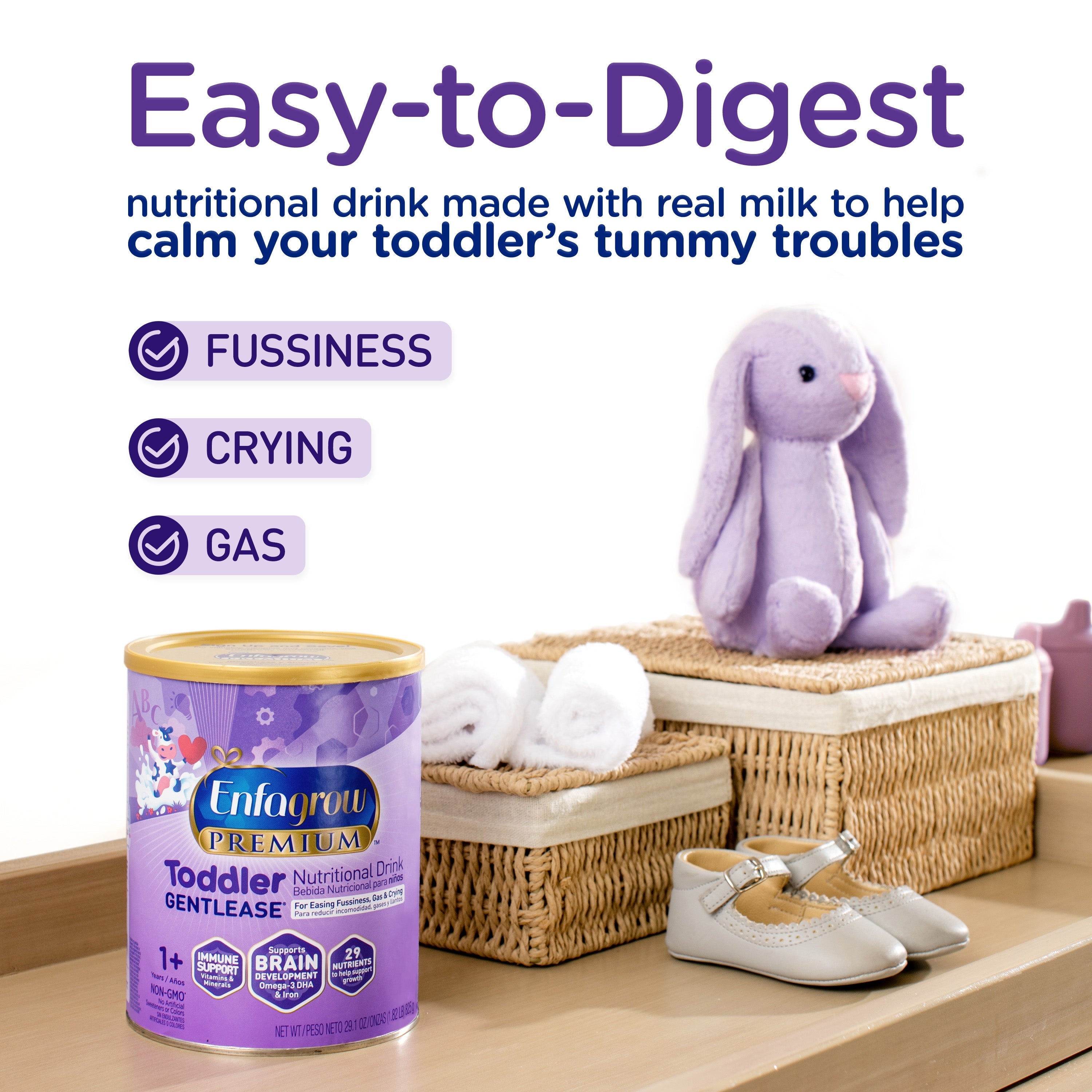 Enfagrow® PREMIUM Gentlease® Toddler Nutritional Drink Powder - 29.1 oz Can