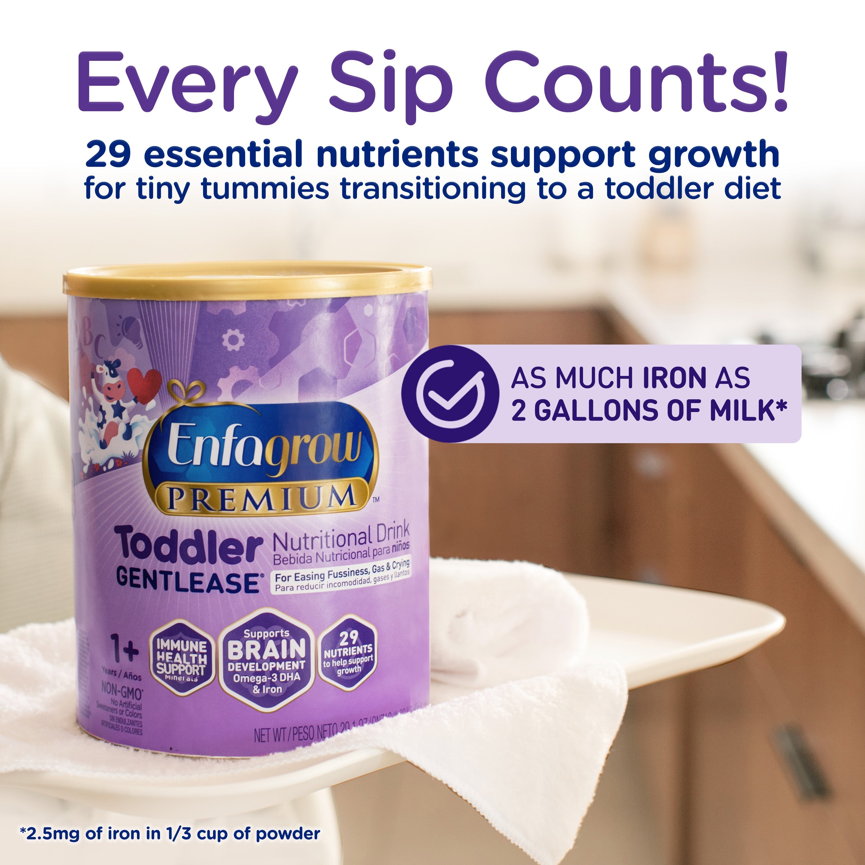 Enfagrow® PREMIUM Gentlease® Toddler Nutritional Drink Powder - 29.1 oz Can