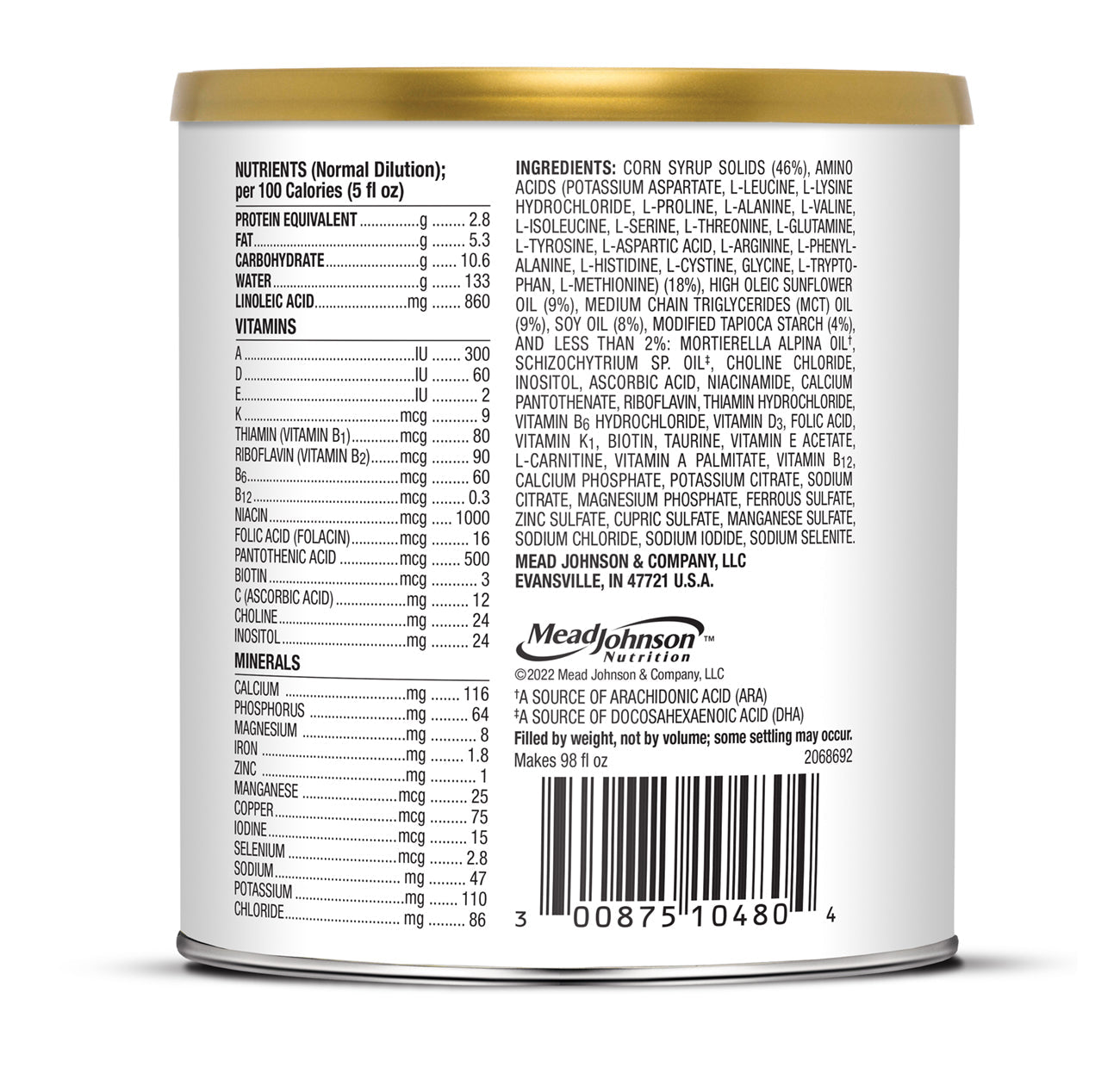PurAmino™ Amino Acid-based Infant Formula Powder - 14.1 oz Can