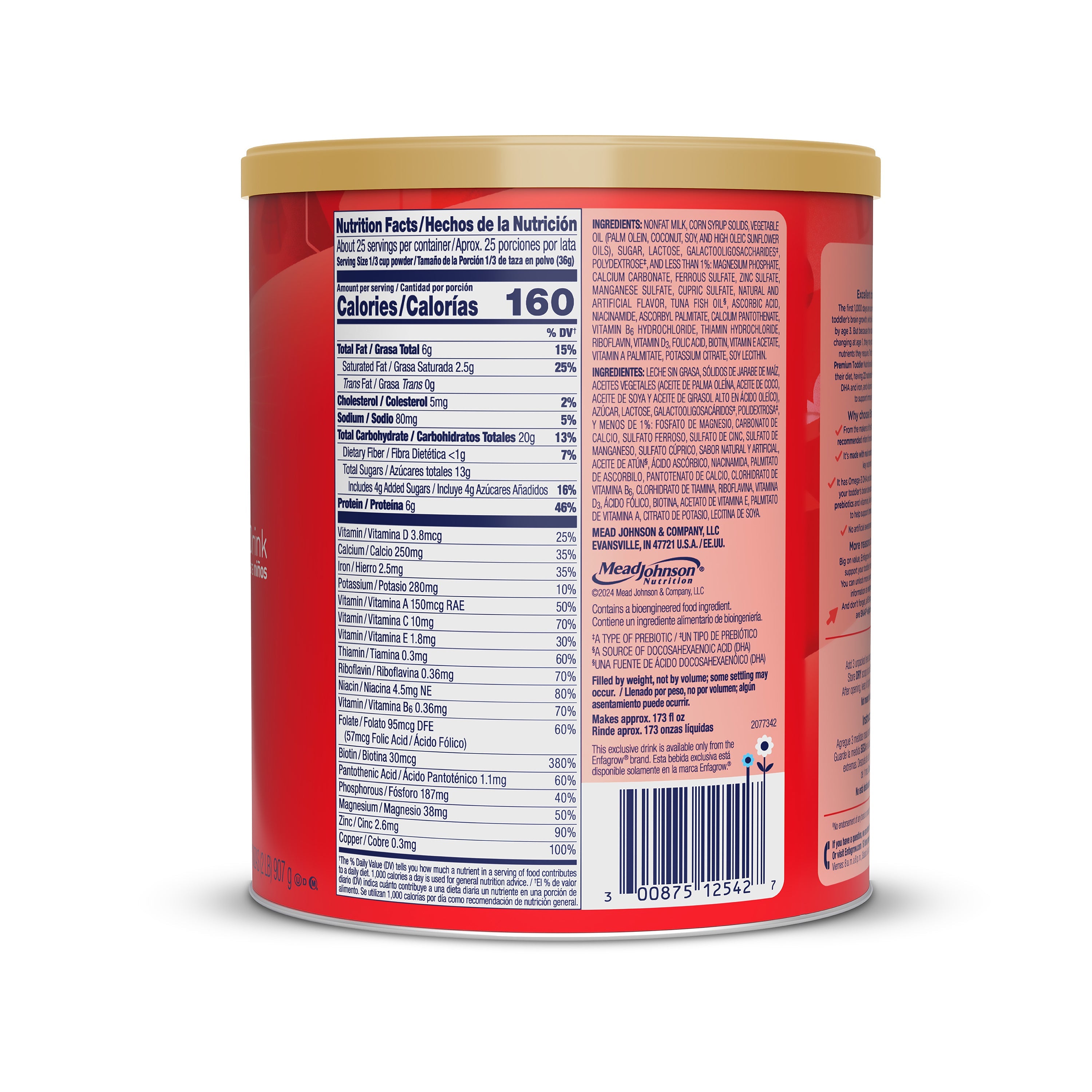 Enfagrow® PREMIUM Toddler Nutritional Drink - Vanilla Flavor Powder - 32 oz Can