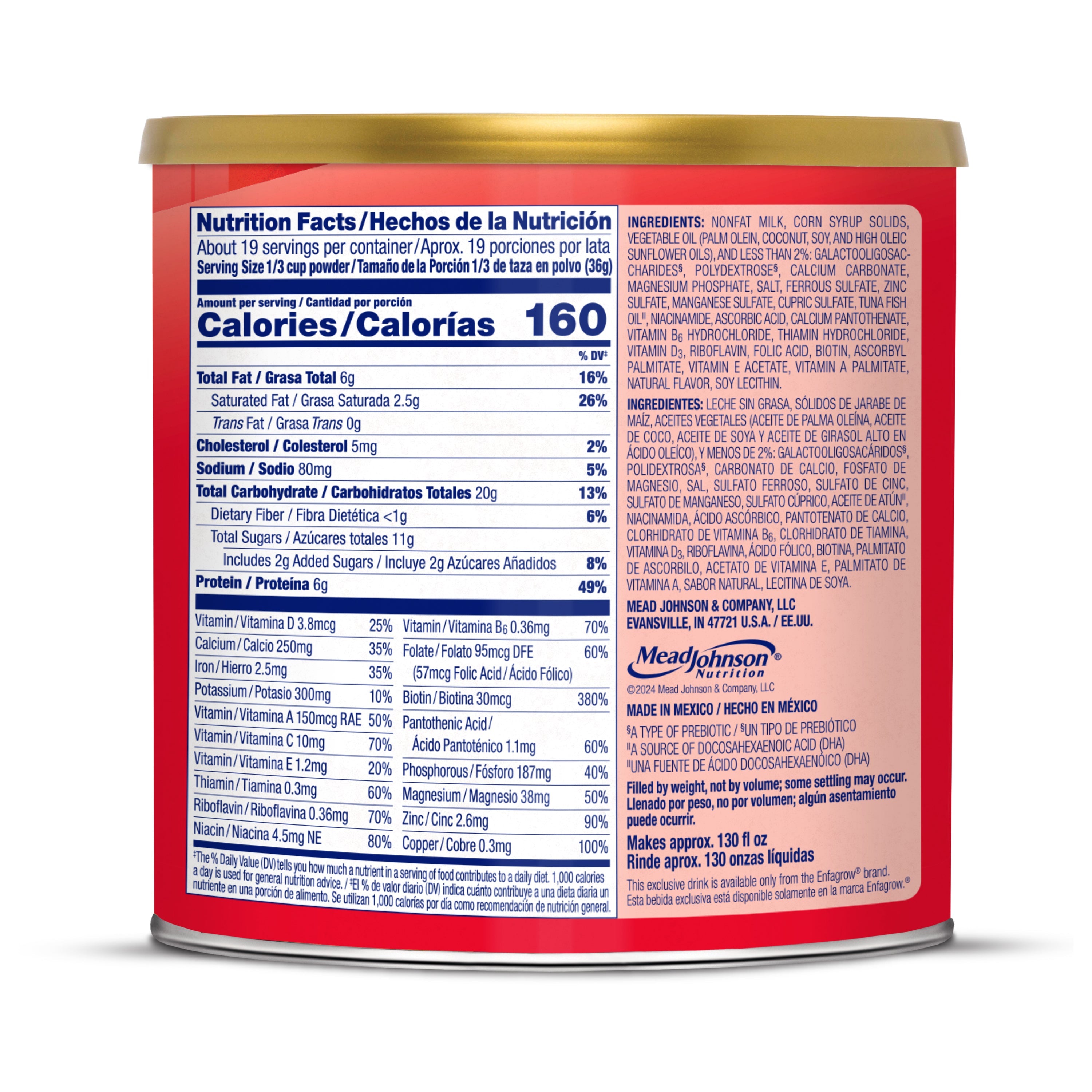 Enfagrow® PREMIUM Toddler Nutritional Drink - Natural Milk Flavor Powder - 24 oz Can