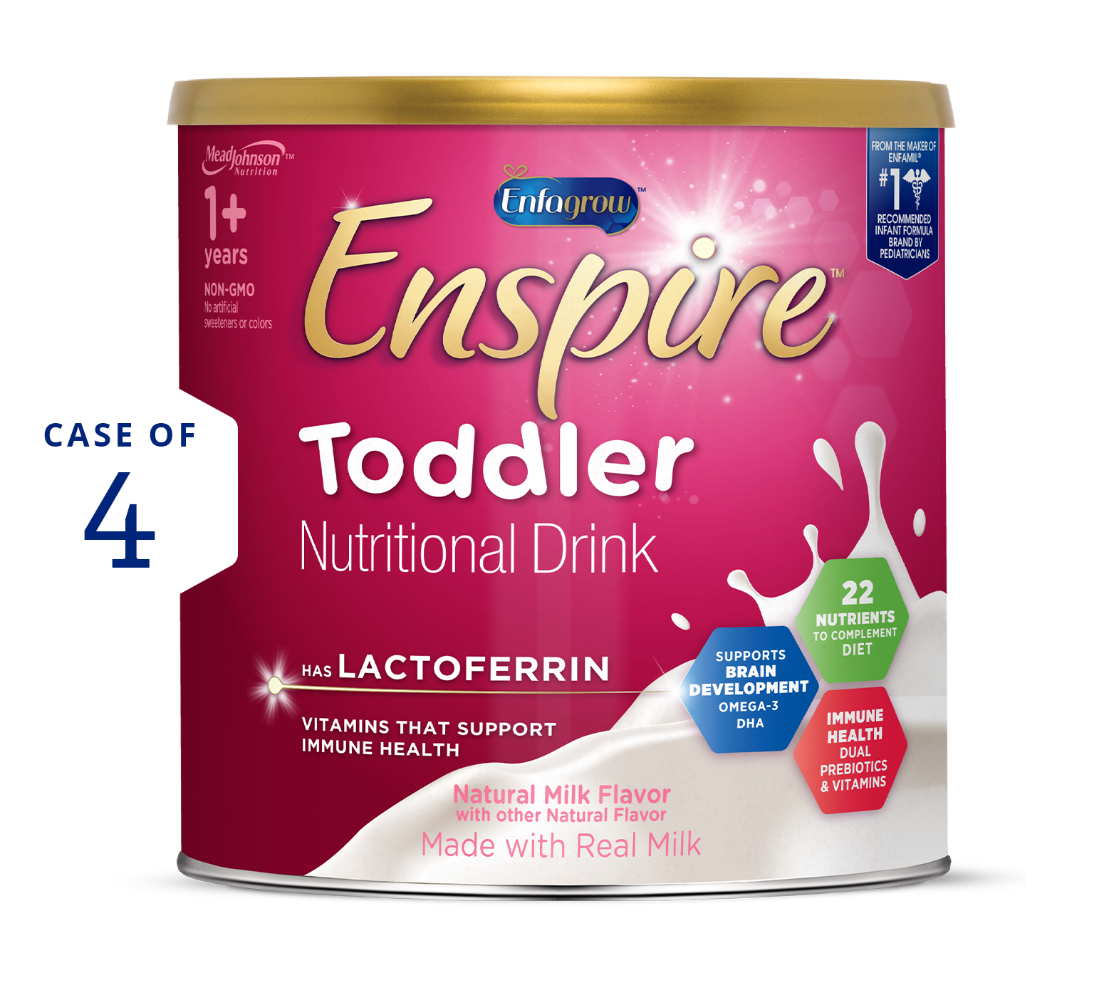 Enfagrow® Enspire® Toddler Nutritional Drink - Natural Milk Flavor Powder - 24 oz Can