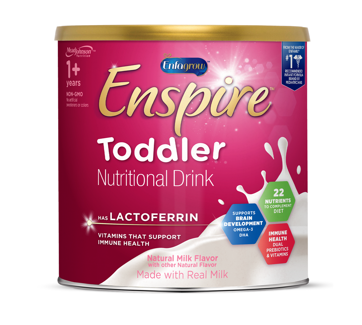 Enfagrow® Enspire® Toddler Nutritional Drink - Natural Milk Flavor Powder - 24 oz Can