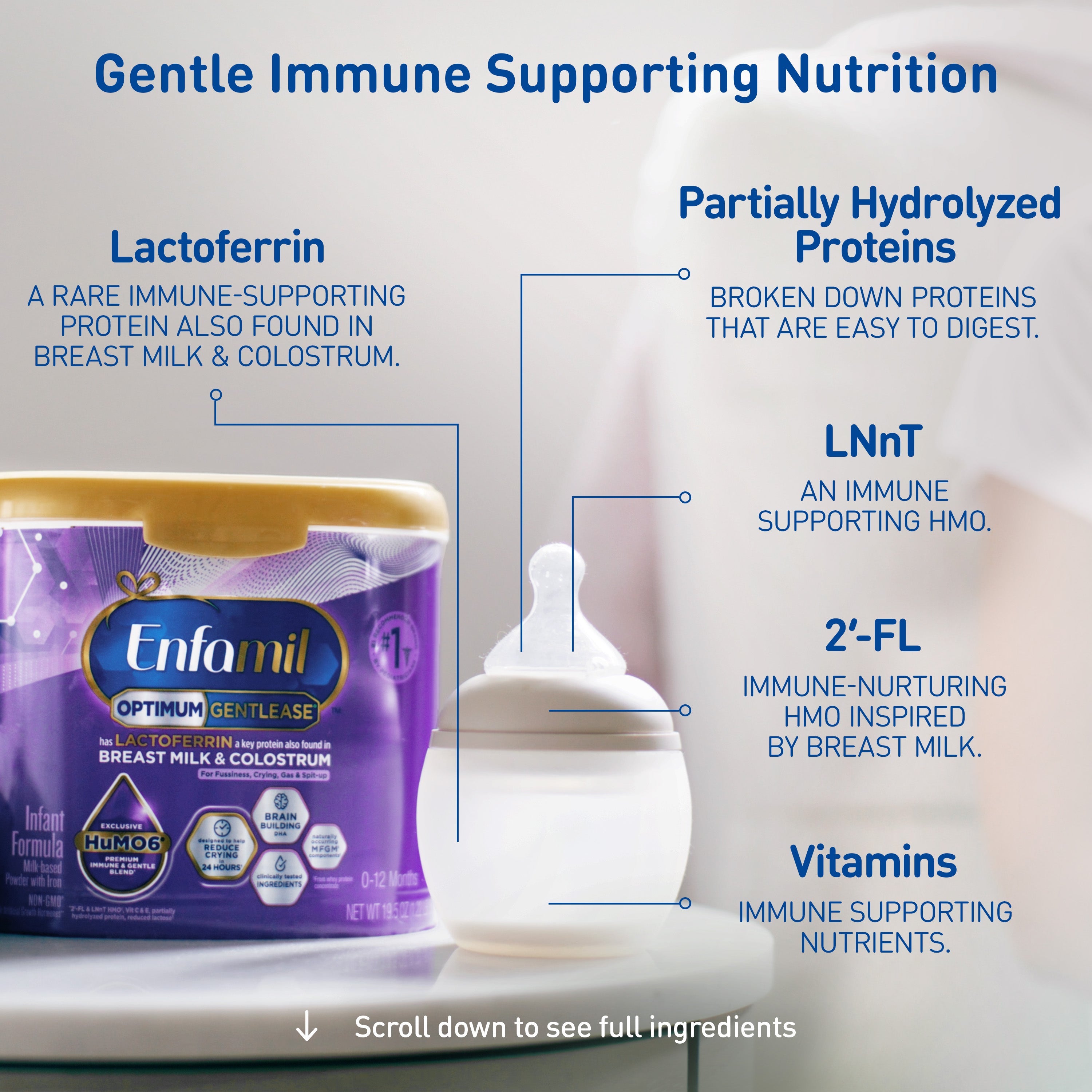 Enfamil® Optimum™ (Enspire) Gentlease® Infant Formula Powder - 19.5 oz Tub