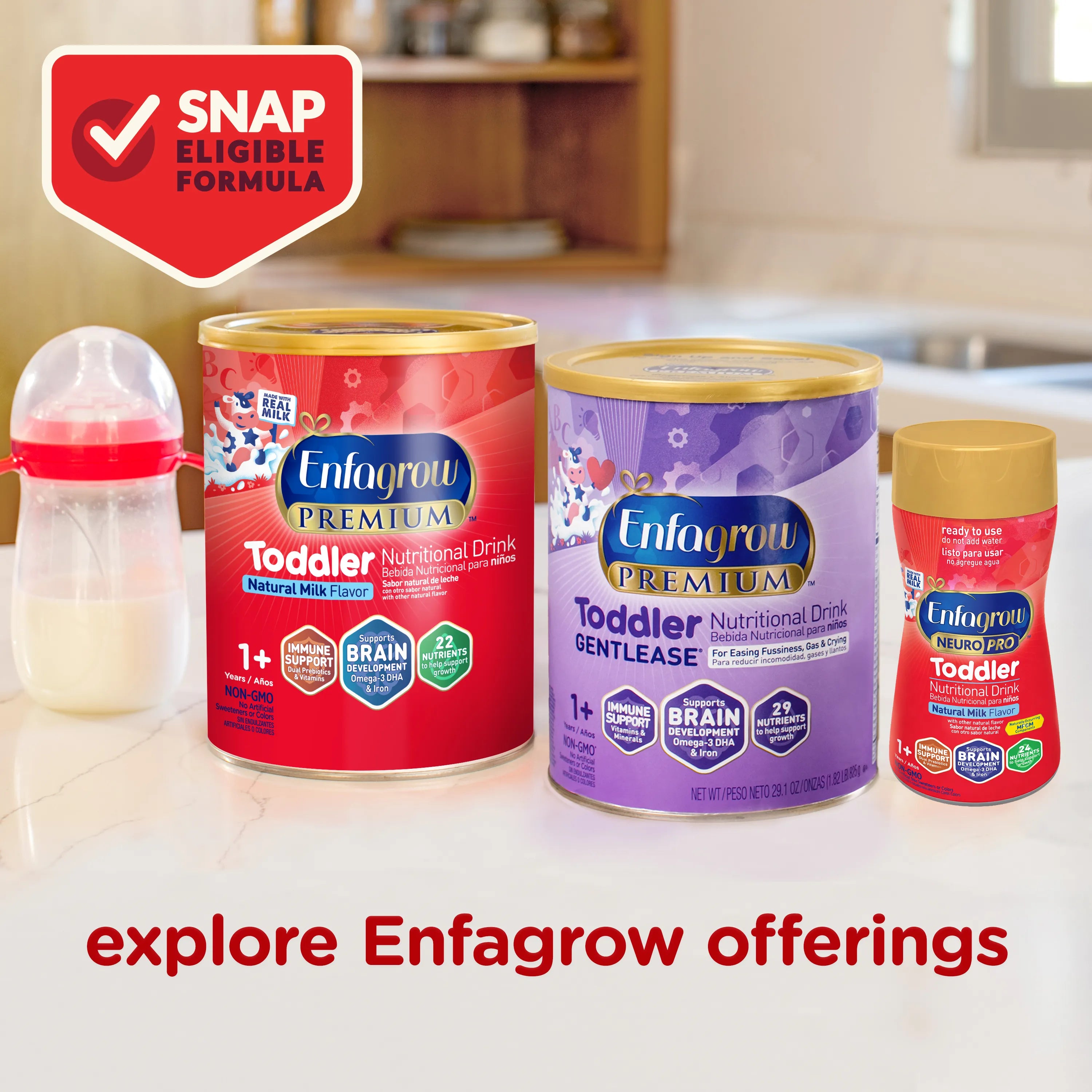 Enfagrow® PREMIUM Toddler Nutritional Drink - Natural Milk Flavor Powder - 24 oz Can