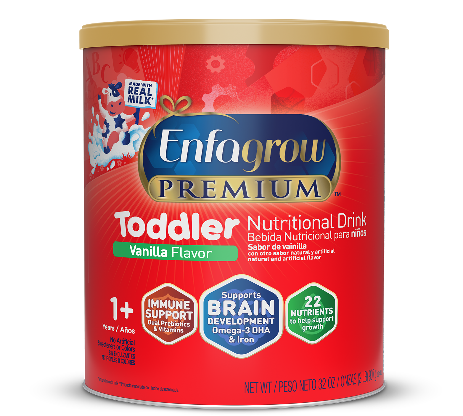 Enfagrow® PREMIUM Toddler Nutritional Drink - Vanilla Flavor Powder - 32 oz Can