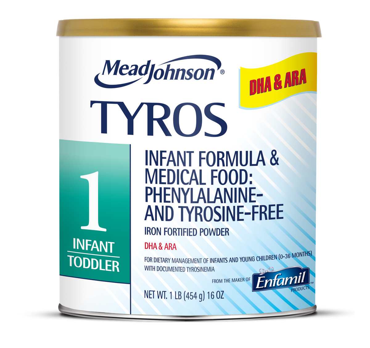TYROS 1 Infant Formula & Medical Food Powder - 1 lb Can