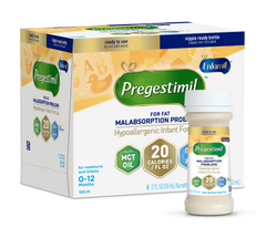 Pregestimil® Hypoallergenic Infant Formula for Fat Malabsorption - 20 Cal Ready to Use - 2 fl oz (6 Bottles)