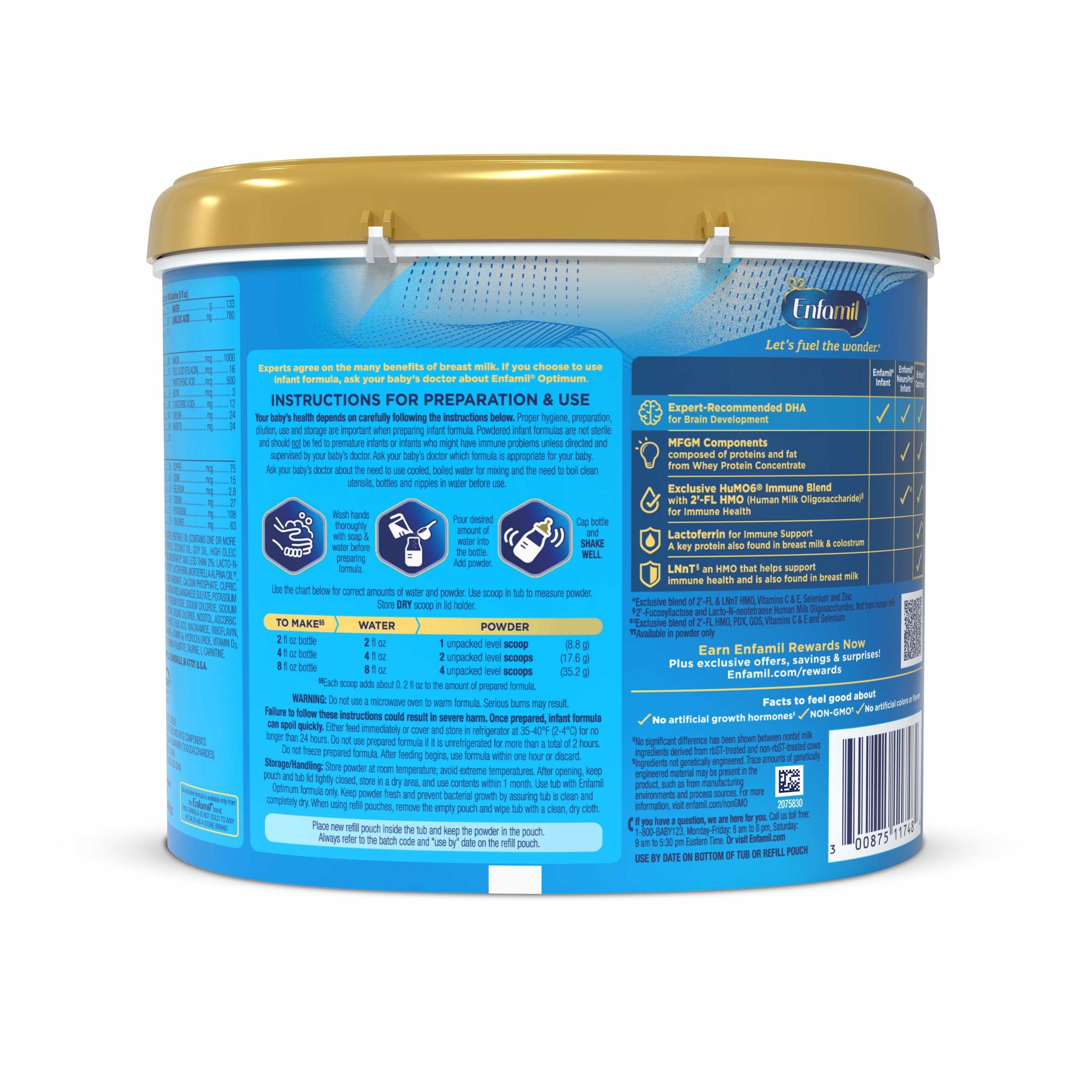 Enfamil® Optimum™ (Enspire) Infant Formula Powder - 20.5 oz Tub