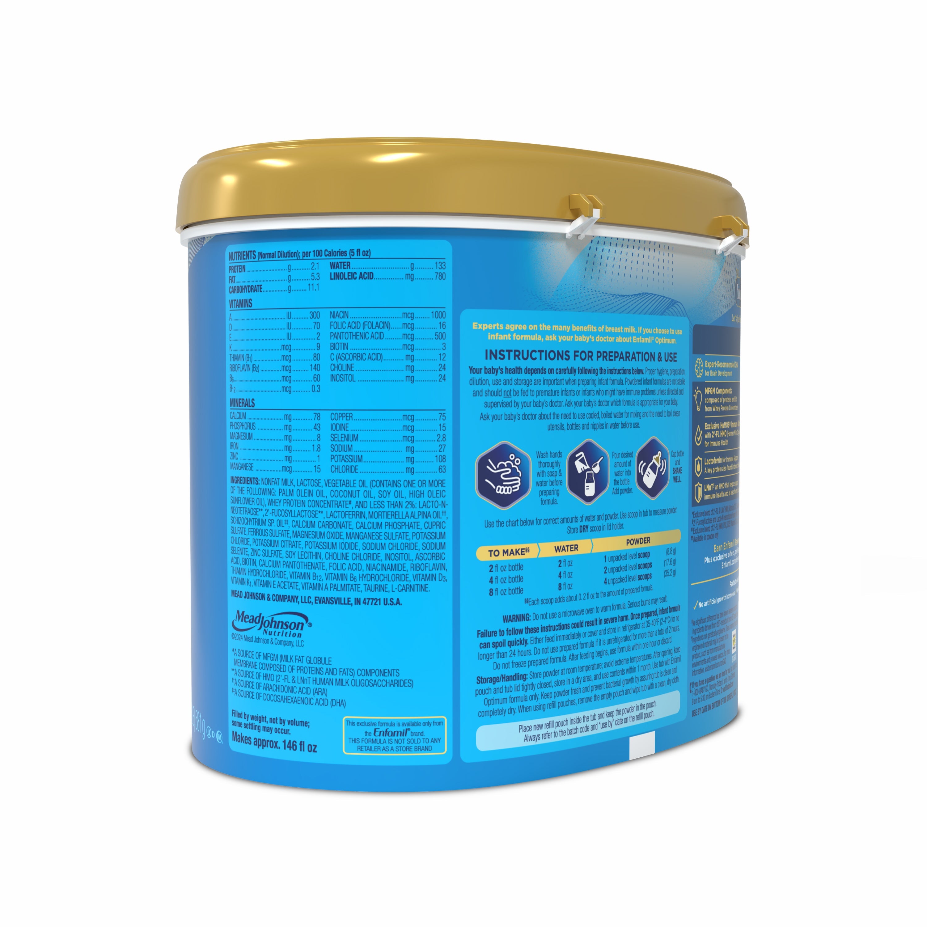 Enfamil® Optimum™ (Enspire) Infant Formula Powder - 20.5 oz Tub